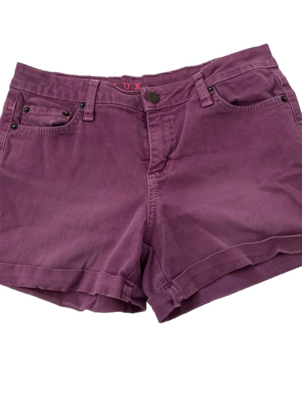 Lux Women's Purple Denim Jean Shorts